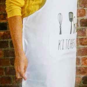 White Appron " KITCHEN"